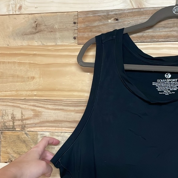 Soma Sport size XXL Black Sleeveless Soft and Stretchy Workout Loungewear Top - Picture 3 of 8